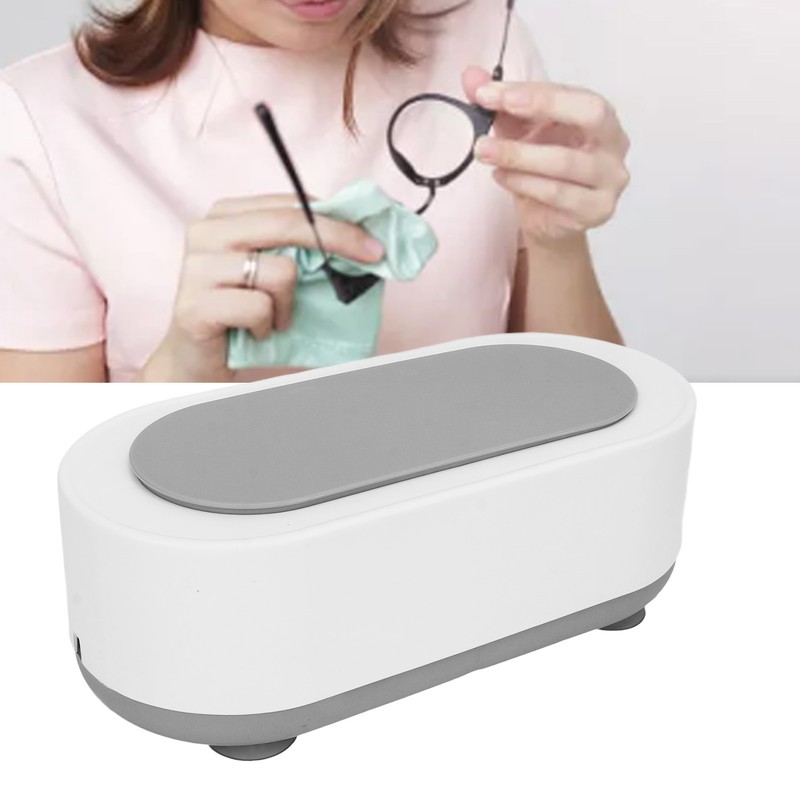 Jewelry Cleaner Machine Mini Ultrasound Cleaner Rechargeable Oval Multifunctional Cleaning