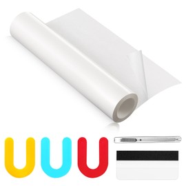 Innconee 1 Roll 30 Sq ft Adhesive Tile Mat with 30 U-Shaped Spacers 1 Knife 1 Scraper Adhesive Tile Setting Mat Double-Sided Tape Sheet Peel and Stick for Wall Decor Crafts Arts DIY, 12 x 360 inch