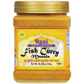 Rani Fish Curry Masala (14-Spice Curry Blend for Fish) 16oz (1lb) 454g PET Jar ~ All Natural | Vegan | Gluten Friendly | NON-GMO | Kosher | Indian Origin