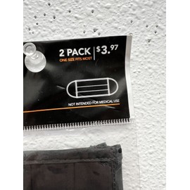 Unbranded 2-Pack Adult Reusable Cloth Face Masks - Washable Comfort One Size • Black