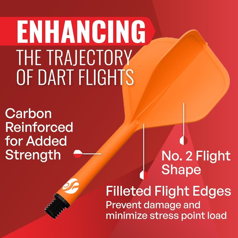 Shot! Darts Flight Deck One Piece Dart Flight and Shaft