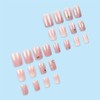 LPOODDNU Gradient Pink Press on Nails - Medium Square Fake