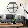 Synovana Industrial Style Round Wall Shelves - 3 Tier Metal