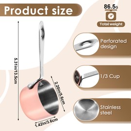 Hacbop Gravy Boats, Copper Plated Sauce Cup, Plated Sauce Cup, Milk Cup, French Fries Sauce Cup, Western Restaurant Copper Pot, 3.8cm