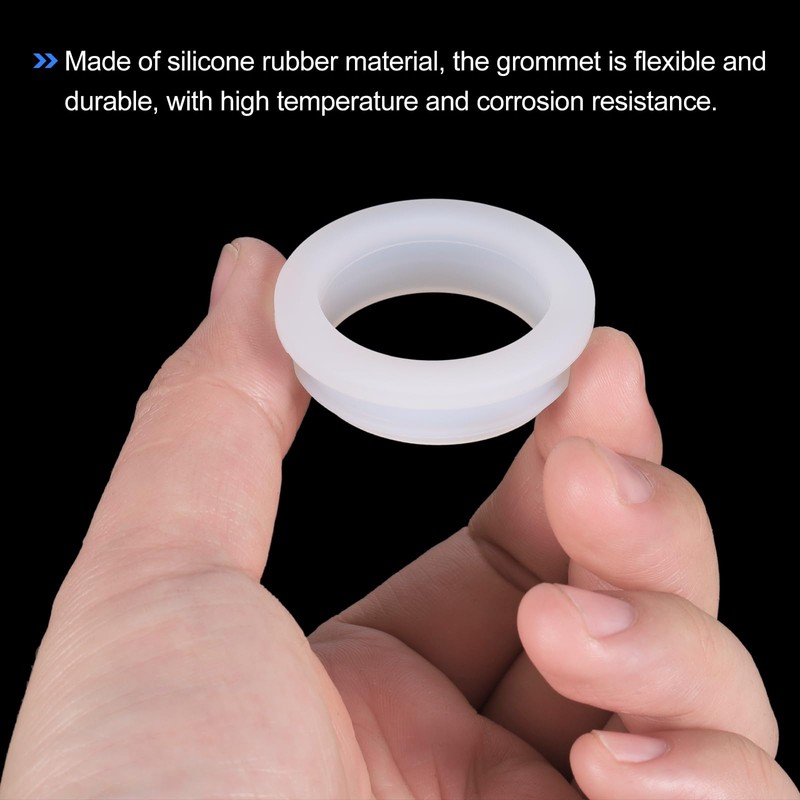 sourcing map 4Pcs Snap Rubber Grommet Hole Plug Mount Dia