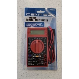 Centech Cen-Tech 7 Function Digital Multimeter DC-AC Voltage Battery Multi Tester 98025