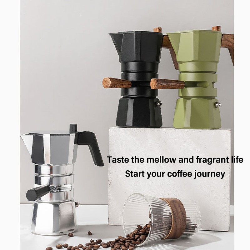 120ml 2 Cups Double Valve Moka Pot Aluminum Alloy Moka