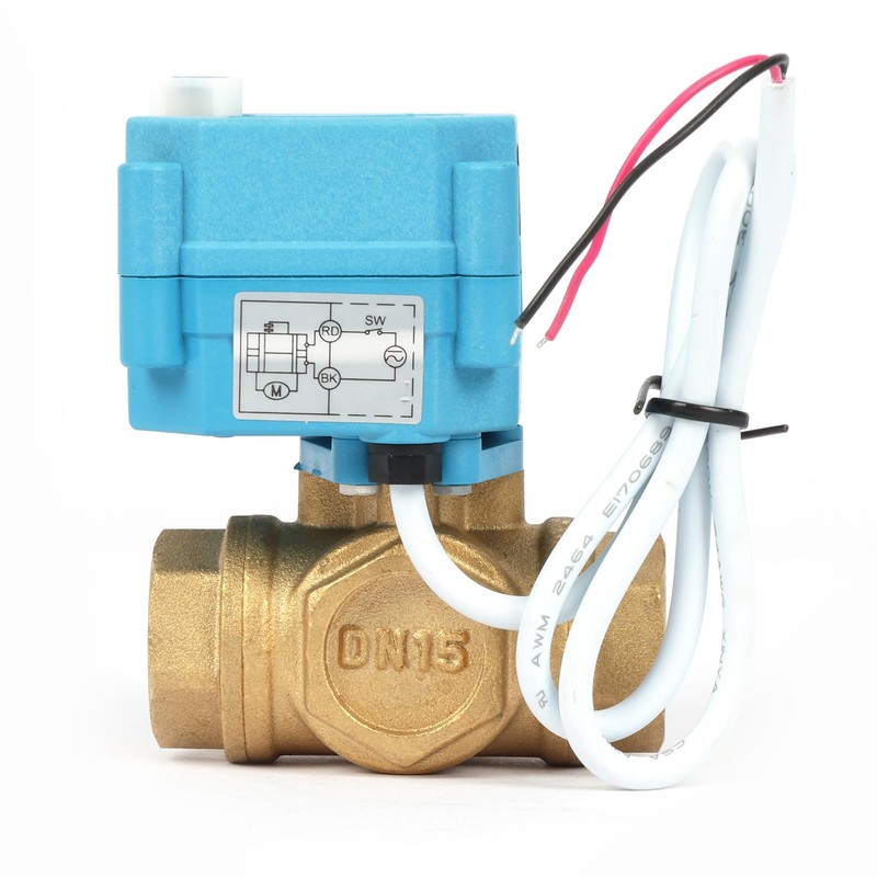 U.S. Solid 1" 3 Way Stainless Steel Motorized Ball Valve