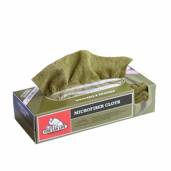 Dulton V21-0367OV Microfiber Cloth, Olive 9.1 x 11.0 inches (230 x 280 mm), Pack of 20, For Car Life, Cleaning Supplies, Dish Towel, Car, Height 2.6 inches (65 mm), Width 11.0 inches (280 mm), Depth 4.5 inches (115 mm)