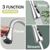 Herogo Brushed Nickel Kitchen Sink Faucet Set with Pull Down