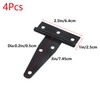 Geesatis T Strap Decorative Hinge,Black Cabinet Hinges,Bath & Kitchen Cabinet