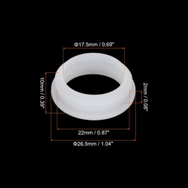 sourcing map 4Pcs Snap Rubber Grommet Hole Plug Mount Dia 22mm ID 17.5mm H 10mm Seal Anti-Scratch for Electrical Box Cable Pipe Transparent