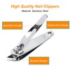 Sourcingmap Sharp Nail Clippers, Stainless Steel Slanted Edge Toenail Cutter