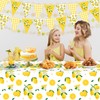 4 Pcs Lemon Party Decoration Lemonade Tablecloth Lemon Triangle Banners