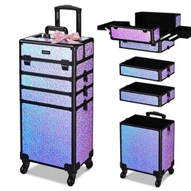 Byootique Explore 4in1 Rolling Makeup Case Mermaid, Rococo, ForgetMeNo, CoyoteButtes Optional - Color: Mermaid Purple