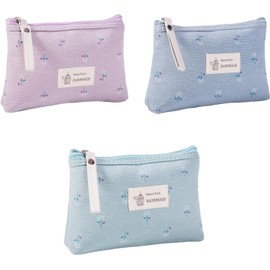 Guyode 3 Stück Make up Tasche, Tragbare Kulturbeutel, Kleine Kosmetiktasche, Münztasche Multifunktionale Makeup Tasche Tragbare Kulturbeutel Für Damen, für Kosmetik Toilettenartikel Kleingeld