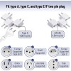 NoBrand 3 Pack EU to US Plug Adapter - European