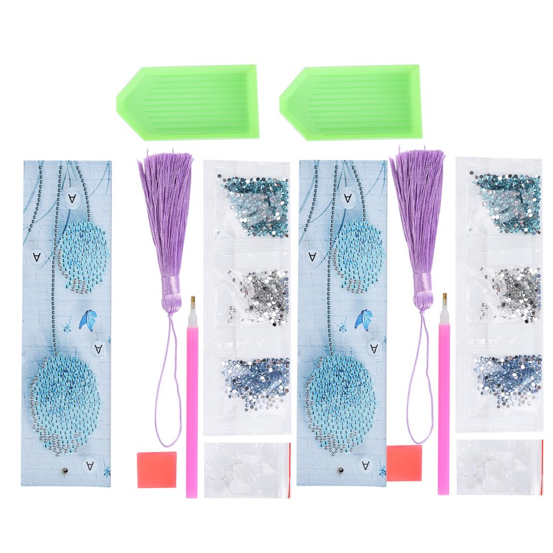 2 Sets Diamond Painting Kit 5D Students DIY Bookmark Dandelion