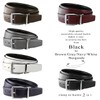 Stafford Reversible Smooth Leather Dress Belt 1-1/8" = 30mm (Gray/Black,