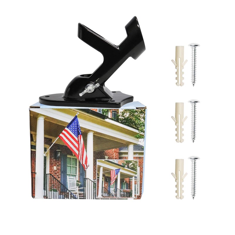 ValueHall Flag Pole Holder Aluminum Alloy Flag Pole Bracket Wall