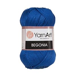 10 Skein (Pack) Total 8.8 Oz. Yarnart Begonia, 100% Mercerized Cotton, Each 1.76 Oz (50g) / 185 Yrds (169m), Fine Sport: 2, Blue - 4915