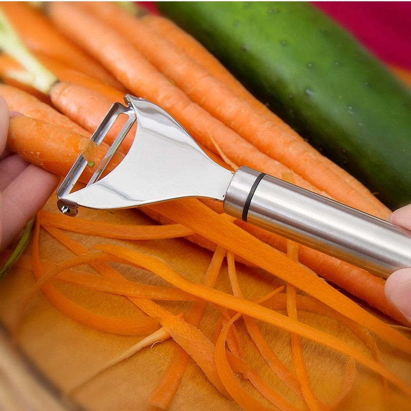 Potato Peelers, Y Shape Straight Blade Stainless Steel Peeler for