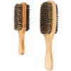 Flyanzebi Double Sided Boar Bristle Hair Brush Set, 2Pcs Detangling