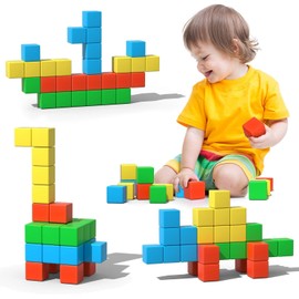 32Pcs Magnetic Building Blocks for Kids Ages 3-8 - STEM Sensory Toys with Magnets, Safe & Durable Educational Learning Toys for Toddlers, Christmas Birthday Gift Open Ending DIY Toys