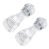 2Pcs Acrylic Manual Grinder Transparent Pepper Salt Mill Spice Jar