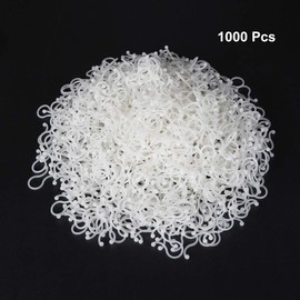uxcell 1000pcs Twist Lock Cable Wire Ties Nylon U Shape Save Place 12mm Dia White