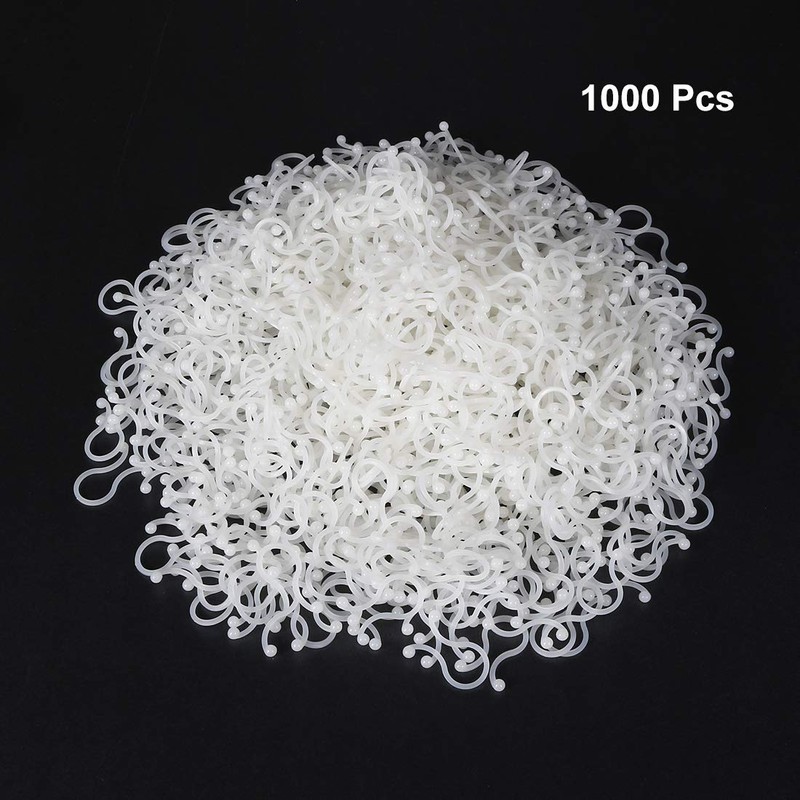 uxcell 1000pcs Twist Lock Cable Wire Ties Nylon U Shape
