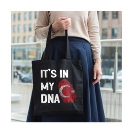 Hippowarehouse it's in my DNA turkey Tote Shopping Gym Beach Bag 42cm x38cm,10 litres