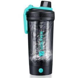 VOLTRX Electric Protein Shaker Bottle - USB Rechargeable Mixer Cup for Shakes and Meal Replacements, BPA-Free Tritan, 24oz - Color: Mint Green