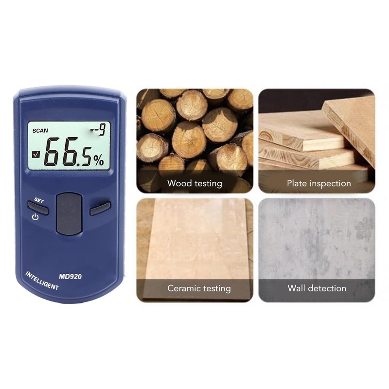 2 in 1 Moisture Meter High Accuracy LCD Display Density