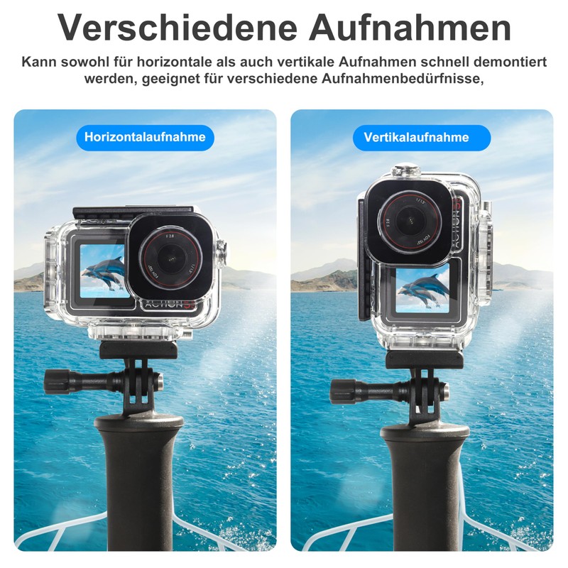 FitStill 196FT/60M Underwater Waterproof Case with Magnetic Quick Release Interface,