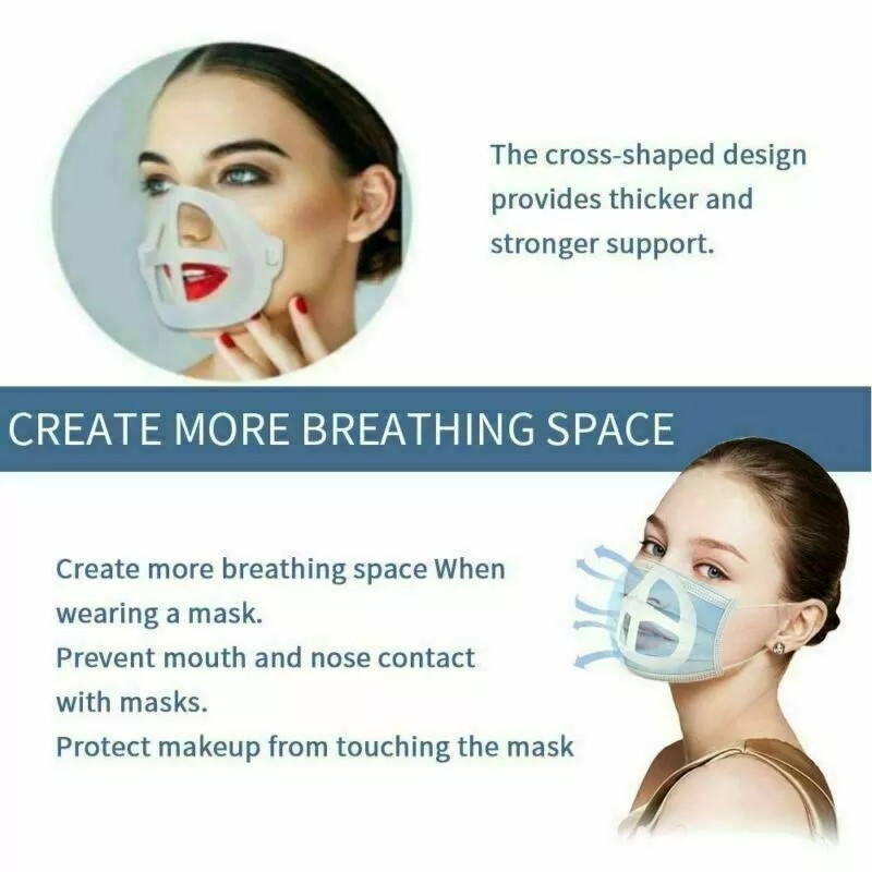 Unbranded 10PCS Face Mask Reusable Holder Inner Support Frame Silicone