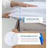 Leona Co Single/Double/Queen/King Mattress Protector, Fully Fitted Waterproof Cotton Mattress