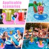 NHQZ Pack of 2 Inflatable Bottle Holder, Flamingo Inflatable Drink