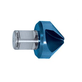 KARNASCH 201195030 Conical Countersink 90 ° with Weldon Steel Shank HSS-XE + Blue-Tech Coating, 3 Blades, 30 mm Maximum Diameter, 4 mm Mini Diameter, 47 mm Length