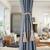 Fenghuangwu Curtain Tiebacks Handmade Decorative Curtain Holdbacks Rope with Tassel