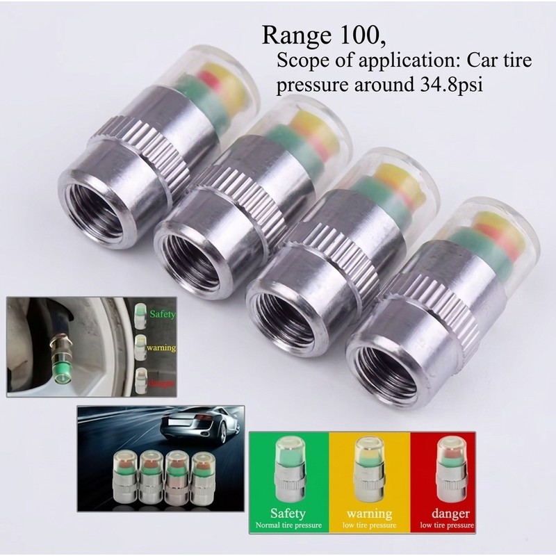Tire Pressure Monitoring Caps for Standard Valve Stems – Visual