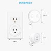 LoraTap Mini Remote Control Outlet Plug Adapter with 2 Remotes,
