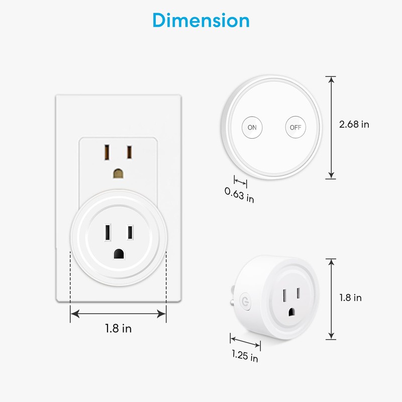 LoraTap Mini Remote Control Outlet Plug Adapter with 2 Remotes,