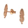 Monkimau Feather stud earrings made of 925 sterling silver with
