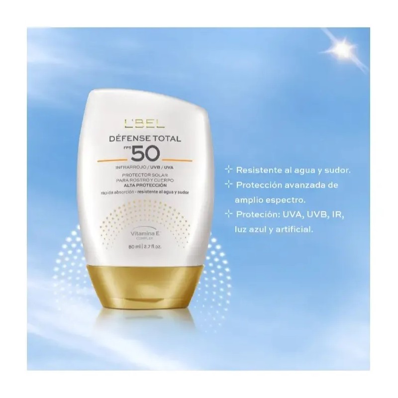 Défense Total Lbel Protector Solar Rostro Cuerpo Fps50 Colag