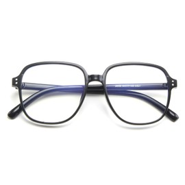 TECH-LINE-DIRECT FASHION ACCESSORIES Blue Light Blocking Glasses - Gaming Glasses Frames Women & Men Eyewear [Black Frame]