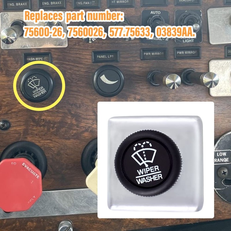 Wiper Switch with Knob Fits for Peterbilt 220 378 379