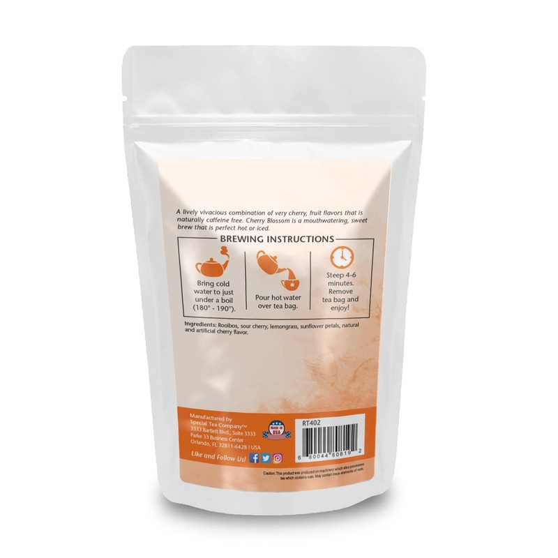 Special Tea Cherry Blossom Rooibos Tea, 20 Tea Bags