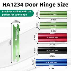 HA1234 Hinge Repair Kit 6 Piece, Fixed Hanging Door Adjustment Tool Set Door Hinge Tool for Fixing Sagging Door, Residential/Commercial Door Hinge Adjustment Tool