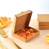 WANGDEFA 50 Pack Kraft Small Pizza Boxes Mini Pizza Boxes